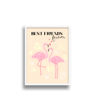 Best friends forever - ajándékkép, Flamingó